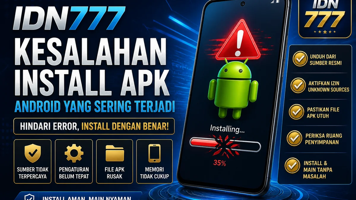 Kesalahan install APK IDN777 di Android yang sering terjadi