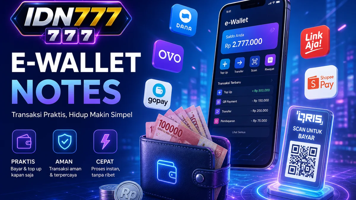 Catatan e-wallet untuk pengguna IDN777